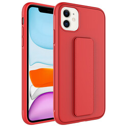 Apple iPhone 11 Case Zore Qstand Cover Red