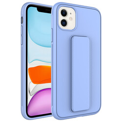 Apple iPhone 11 Case Zore Qstand Cover Lila