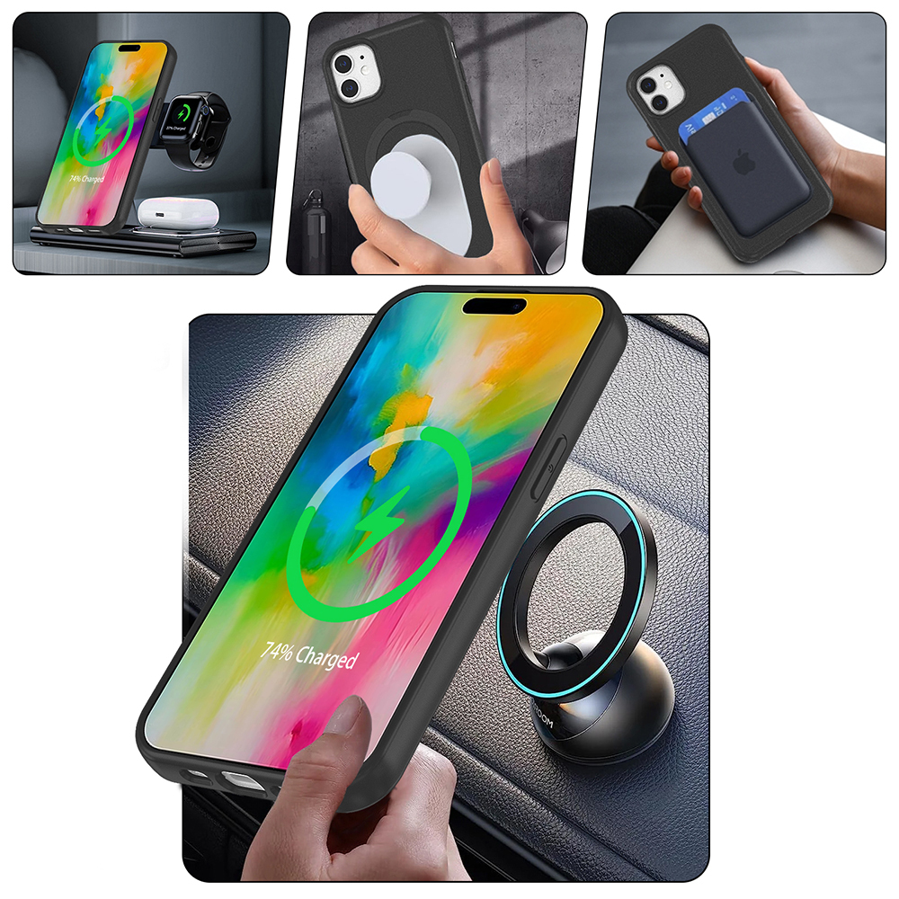 Apple iPhone 11 Case Zore Samara Cover with M-safe Charging Stand - 10