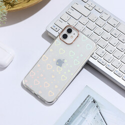 Apple iPhone 11 Case Zore Sidney Patterned Hard Cover Heart No1