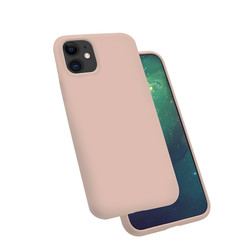 Apple iPhone 11 Case Zore Silk Silicon Pink