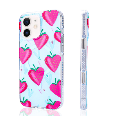 Apple iPhone 11 Case Zore Stilo Cover with Magsafe Charging Feature Pembe-Mavi