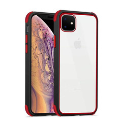 Apple iPhone 11 Case Zore Tiron Cover Black-Red