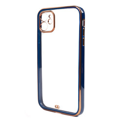 Apple iPhone 11 Case Zore Voit Clear Cover Navy blue