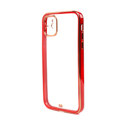 Apple iPhone 11 Case Zore Voit Clear Cover Red