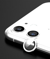 Apple iPhone 11 CL-01 Kamera Lens Koruyucu Beyaz