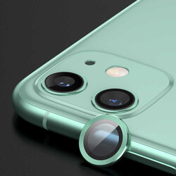 Apple iPhone 11 CL-02 Kamera Lens Koruyucu Açık Yeşil