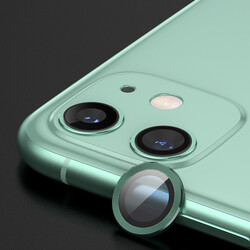 Apple iPhone 11 CL-07 Kamera Lens Koruyucu Koyu Yeşil