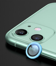 Apple iPhone 11 CL-07 Kamera Lens Koruyucu Mavi