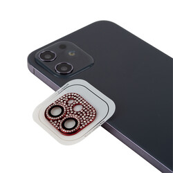 Apple iPhone 11 CL-08 Kamera Lens Koruyucu Kırmızı