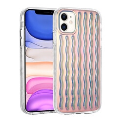 Apple iPhone 11 Kılıf Case Embossed Wave Design Silicone Zore Ismira Cover NO7