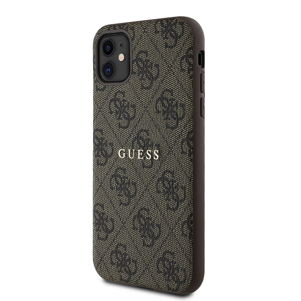 Apple iPhone 11 Kılıf Guess Orjinal Lisanslı 4G Desen Yazı Logolu Kapak - 11