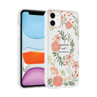 Apple iPhone 11 Kılıf Kamera Korumalı Desenli Zore Klip Kapak Beautiful