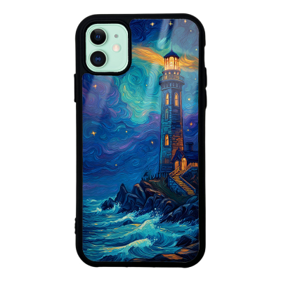 Apple iPhone 11 Kılıf Kamera Korumalı Desenli Zore Lusi Kapak Deniz Feneri