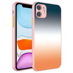 Apple iPhone 11 Kılıf Kamera Korumalı Renkli Temperli Zore X-Cam Kapak NO12
