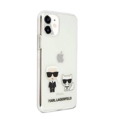 Apple iPhone 11 Kılıf Karl Lagerfeld Sert TPU K&C Dizayn Kapak Renksiz
