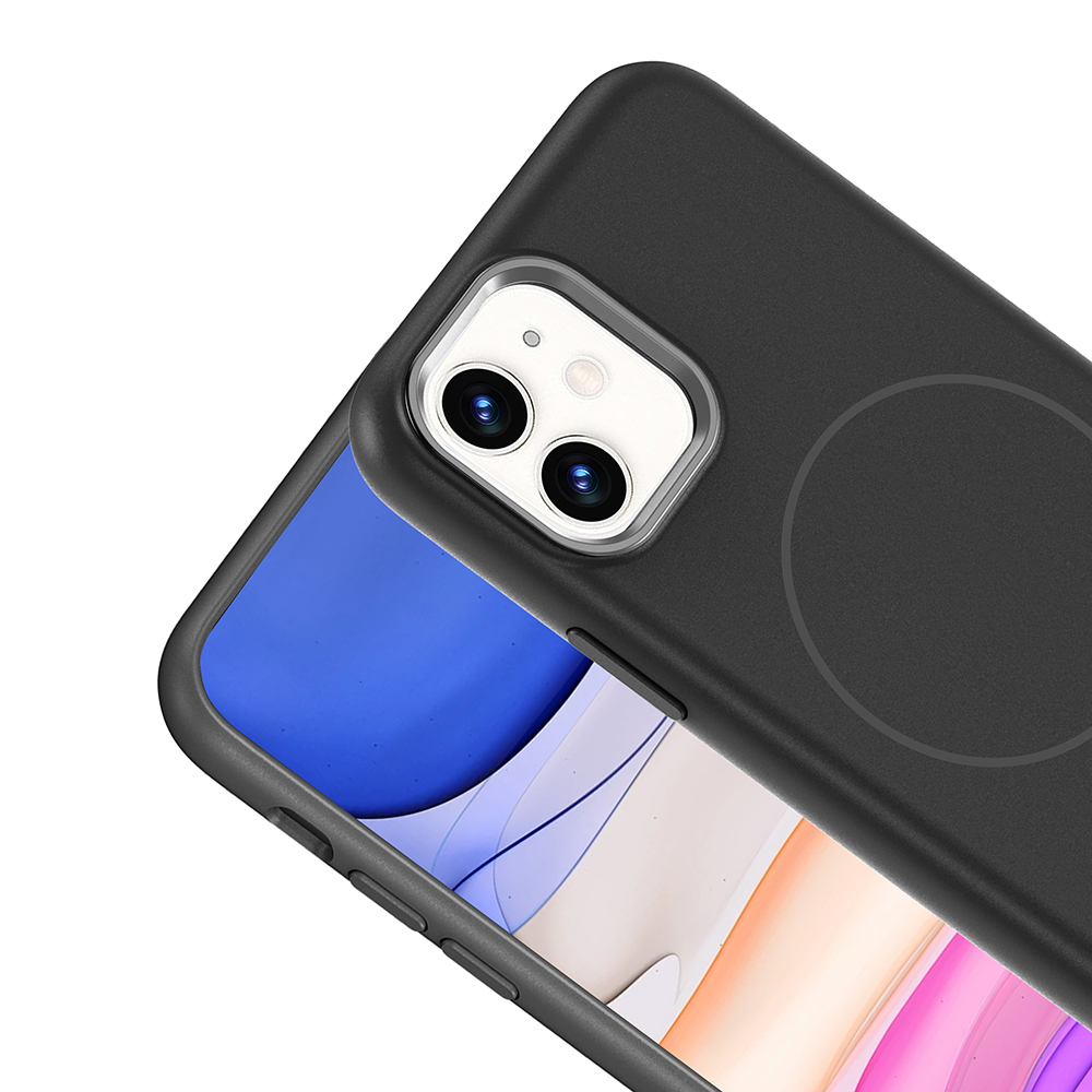 Apple iPhone 11 Kılıf M-Safe Şarj Özellikli Metal Kamera Çerçeveli Zore Edi Silikon Kapak - 19