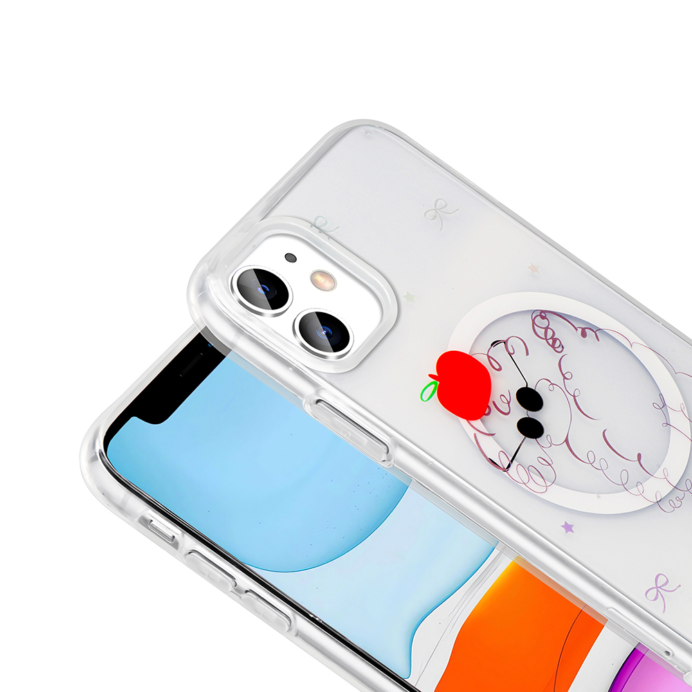 Apple iPhone 11 Kılıf M-Safe Şarj Özellikli Şeffaf Zore Folk Sert Kapak - 12