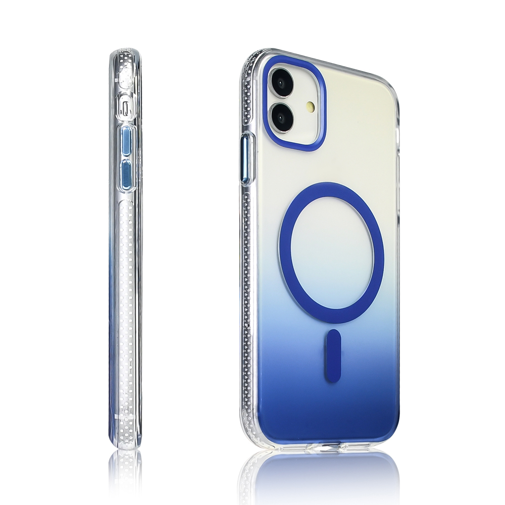 Apple iPhone 11 Kılıf M-safe Şarj Özellikli Transparan Renk Geçişli Zore Toros Kapak - 24