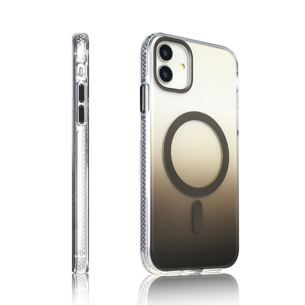 Apple iPhone 11 Kılıf M-safe Şarj Özellikli Transparan Renk Geçişli Zore Toros Kapak - 25