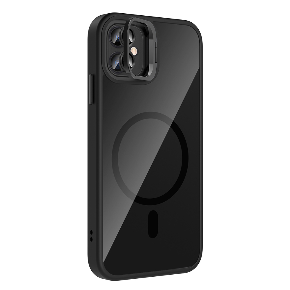 Apple iPhone 11 Kılıf Standlı ve Kamera Lens Hediyeli M-Safe Şarj Özellikli Zore Etro Kapak - 16