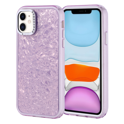 Apple iPhone 11 Kılıf Taşlı Tasarımlı Zore Kapi Kapak Lila