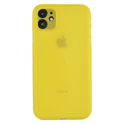 Apple iPhone 11 Kılıf Zore Eko PP Kapak Sarı