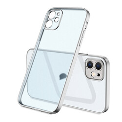 Apple iPhone 11 Kılıf Zore Mat Gbox Kapak Gümüş