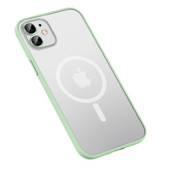 Apple iPhone 11 Kılıf Zore Mokka Wireless Kapak Yeşil