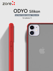 Apple iPhone 11 Kılıf Zore Odyo Silikon Kırmızı