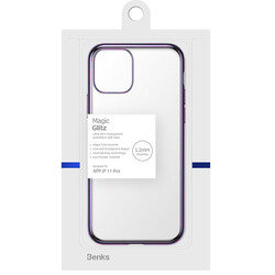 Apple iPhone 11 Pro Benks Magic Glitz Ultra-Thin Transparent Protective Soft Kapak Mor