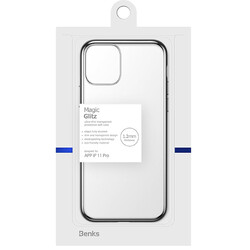 Apple iPhone 11 Pro Benks Magic Glitz Ultra-Thin Transparent Protective Soft Kapak Gümüş