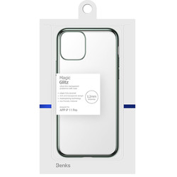 Apple iPhone 11 Pro Benks Magic Glitz Ultra-Thin Transparent Protective Soft Kapak Yeşil