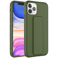 Apple iPhone 11 Pro Case Zore Qstand Cover Dark Green