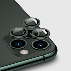 Apple iPhone 11 Pro CL-01 Kamera Lens Koruyucu Koyu Yeşil