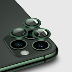 Apple iPhone 11 Pro CL-02 Kamera Lens Koruyucu Yeşil