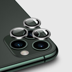 Apple iPhone 11 Pro CL-02 Kamera Lens Koruyucu Gümüş