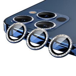 Apple iPhone 11 Pro CL-06 Kamera Lens Koruyucu Mavi