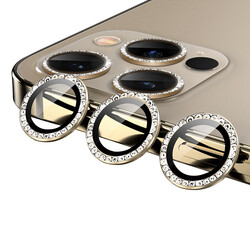 Apple iPhone 11 Pro CL-06 Kamera Lens Koruyucu Gold