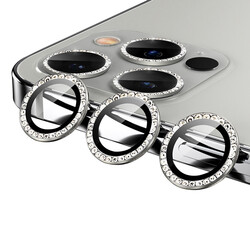Apple iPhone 11 Pro CL-06 Kamera Lens Koruyucu Gümüş