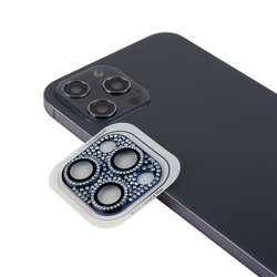 Apple iPhone 11 Pro CL-08 Kamera Lens Koruyucu Mavi