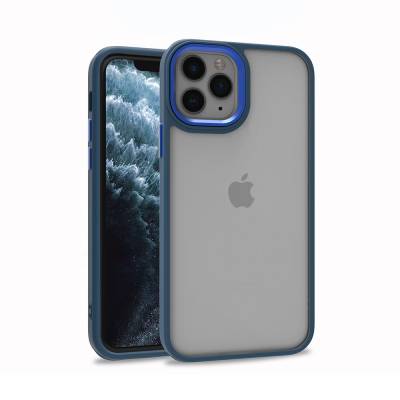 Apple iPhone 11 Pro Kılıf Zore Flora Kapak Mavi