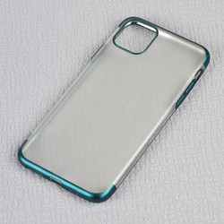 Apple iPhone 11 Pro Case Zore Matte Dört Köşeli Lazer Silicon Cover Green