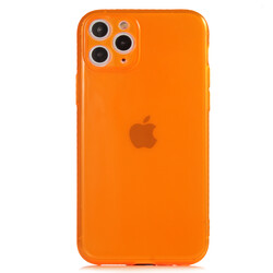 Apple iPhone 11 Pro Kılıf Zore Mun Silikon Turuncu
