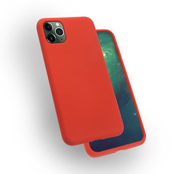 Apple iPhone 11 Pro Kılıf Zore Silk Silikon Kırmızı