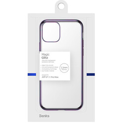 Apple iPhone 11 Pro Max Benks Magic Glitz Ultra-Thin Transparent Protective Soft Kapak Mor