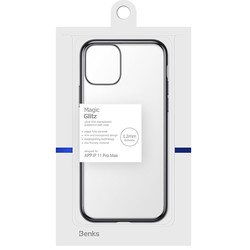 Apple iPhone 11 Pro Max Benks Magic Glitz Ultra-Thin Transparent Protective Soft Kapak Siyah