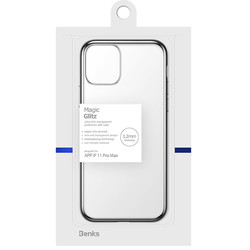 Apple iPhone 11 Pro Max Benks Magic Glitz Ultra-Thin Transparent Protective Soft Kapak Gümüş