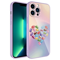 Apple iPhone 11 Pro Max Case Camera Protected Patterned Hard Silicone Zore Epoksi Cover NO1