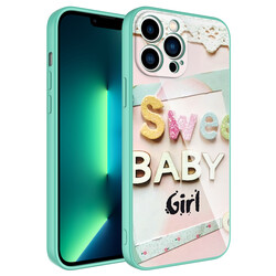 Apple iPhone 11 Pro Max Case Camera Protected Patterned Hard Silicone Zore Epoksi Cover NO5